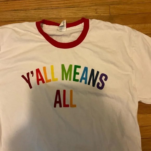 NWOT Red Ringer Pride T Shirt - Picture 2 of 4